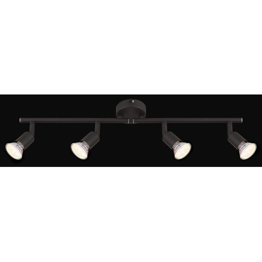 Globo - LED Reflektorska svjetiljka 4xGU10/3W/230V crna