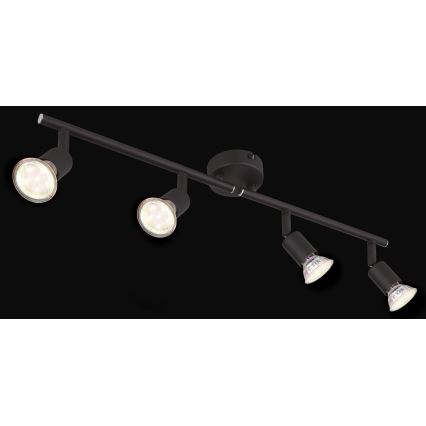 Globo - LED Reflektorska svjetiljka 4xGU10/3W/230V crna
