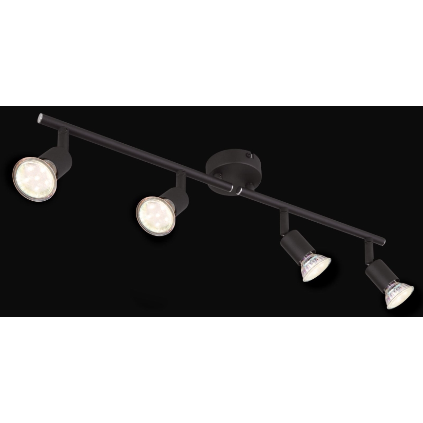 Globo - LED Reflektorska svjetiljka 4xGU10/3W/230V crna