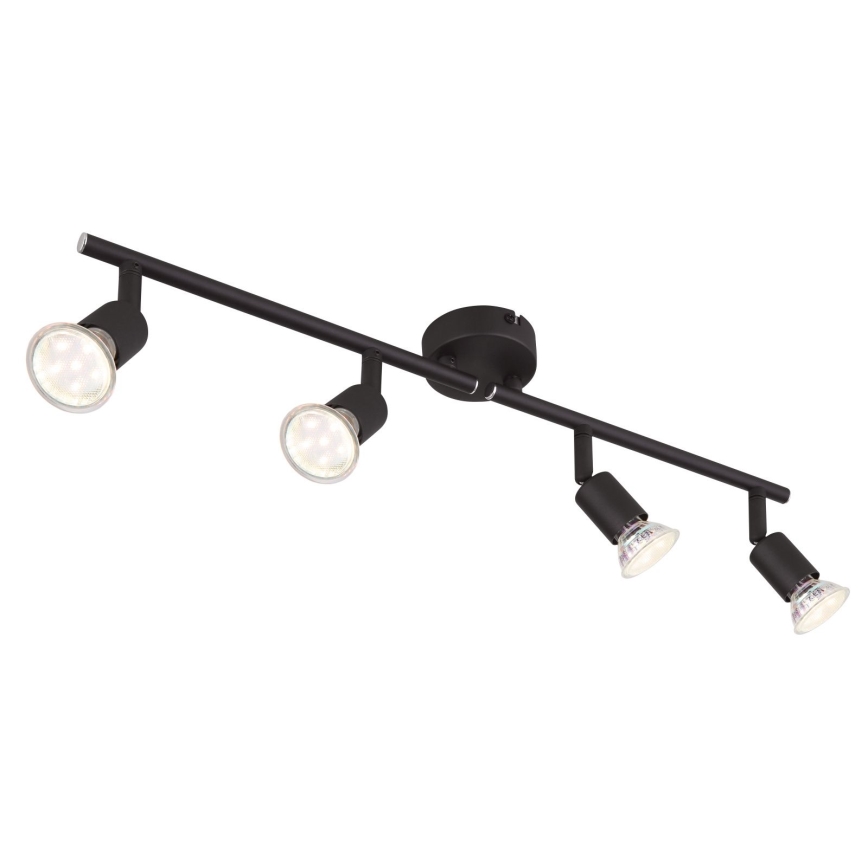 Globo - LED Reflektorska svjetiljka 4xGU10/3W/230V crna