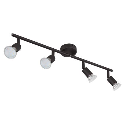 Globo - LED Reflektorska svjetiljka 4xGU10/3W/230V crna