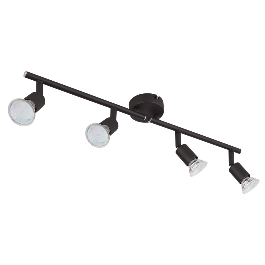 Globo - LED Reflektorska svjetiljka 4xGU10/3W/230V crna
