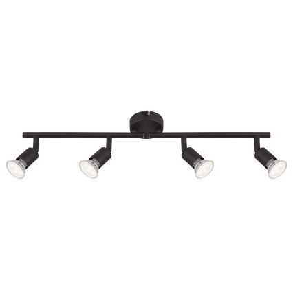 Globo - LED Reflektorska svjetiljka 4xGU10/3W/230V crna