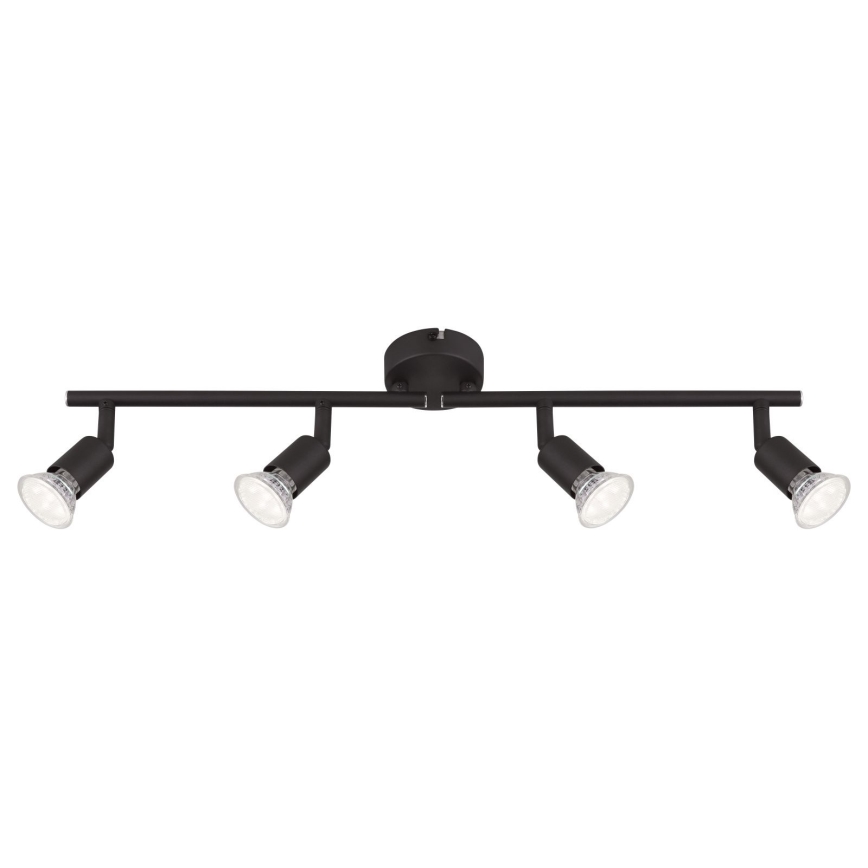 Globo - LED Reflektorska svjetiljka 4xGU10/3W/230V crna