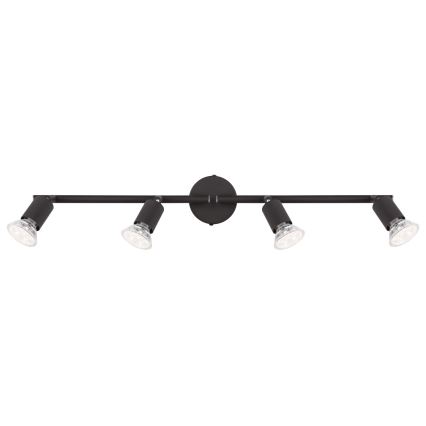 Globo - LED Reflektorska svjetiljka 4xGU10/3W/230V crna
