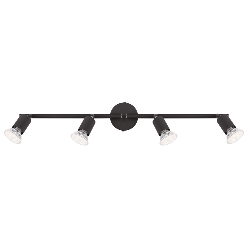Globo - LED Reflektorska svjetiljka 4xGU10/3W/230V crna
