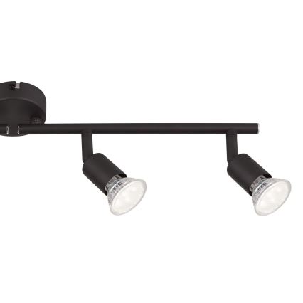 Globo - LED Reflektorska svjetiljka 4xGU10/3W/230V crna
