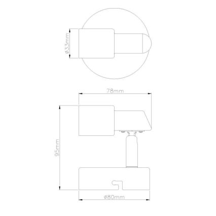 Globo - LED Zidna reflektorska svjetiljka 1xGU10/3W/230V