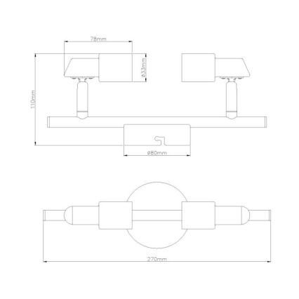 Globo - LED Reflektorska svjetiljka 2xGU10/3W/230V