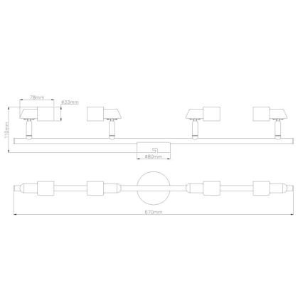 Globo - LED Reflektorska svjetiljka 4xGU10/3W/230V