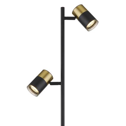 Globo - Podna lampa 2xGU10/5W/230V crna/zlatna