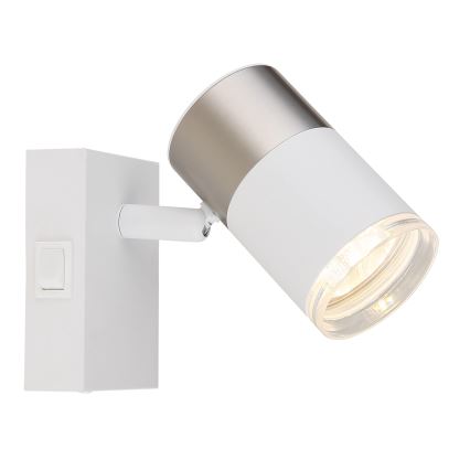 Globo - Zidna reflektorska svjetiljka 1xGU10/25W/230V bijela/mat krom