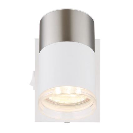 Globo - Zidna reflektorska svjetiljka 1xGU10/25W/230V bijela/mat krom