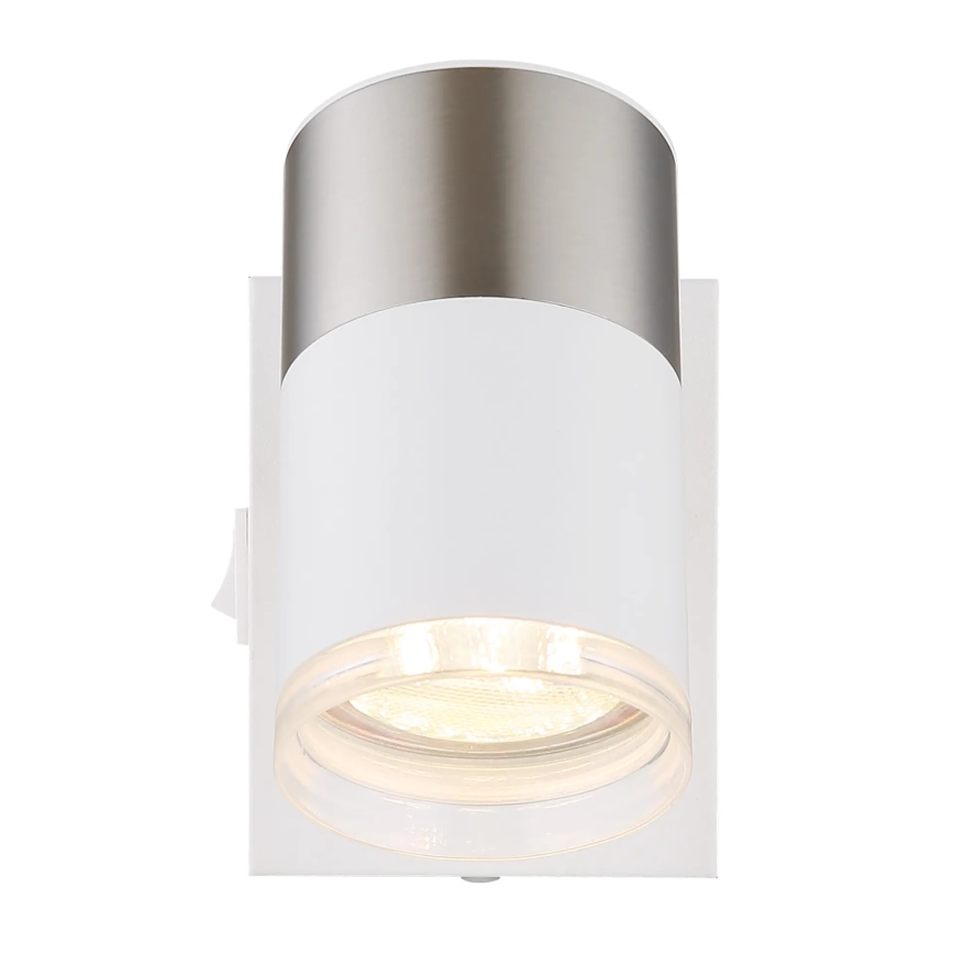 Globo - Zidna reflektorska svjetiljka 1xGU10/25W/230V bijela/mat krom