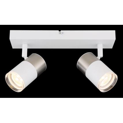 Globo - Reflektorska svjetiljka 2xGU10/25W/230V bijela/mat krom