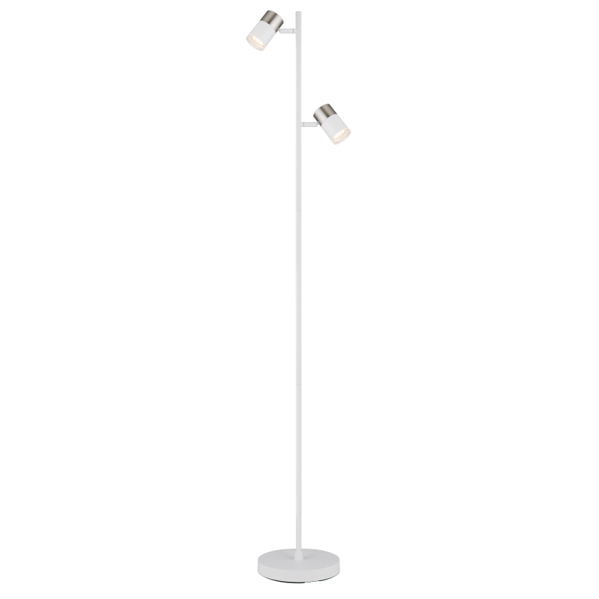 Globo - Podna lampa 2xGU10/5W/230V bijela/mat krom