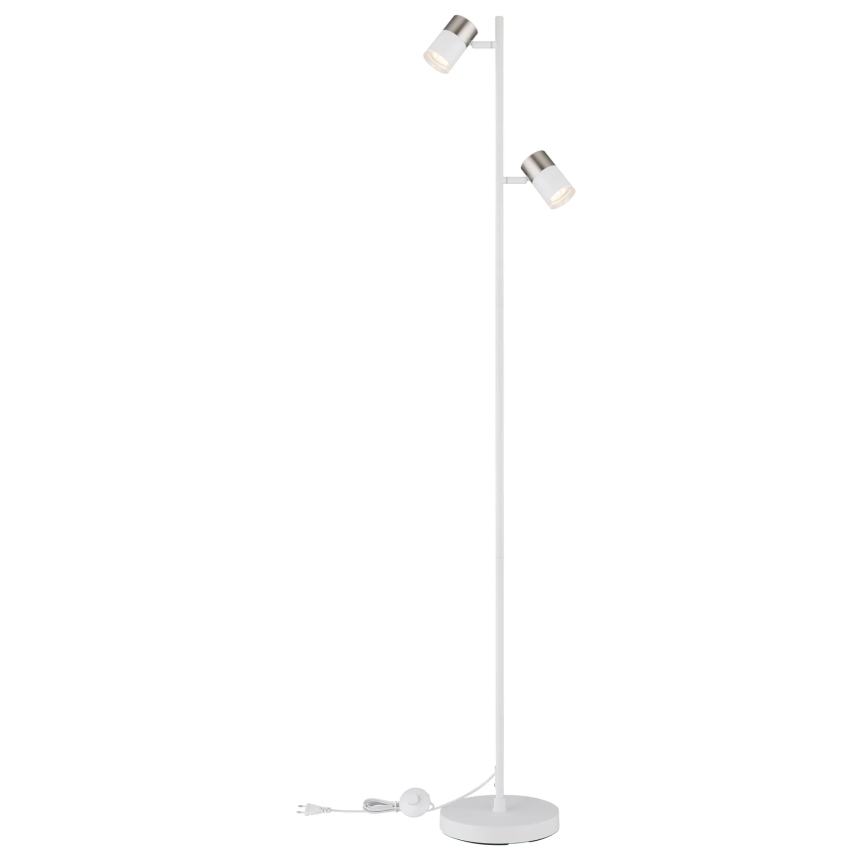 Globo - Podna lampa 2xGU10/5W/230V bijela/mat krom