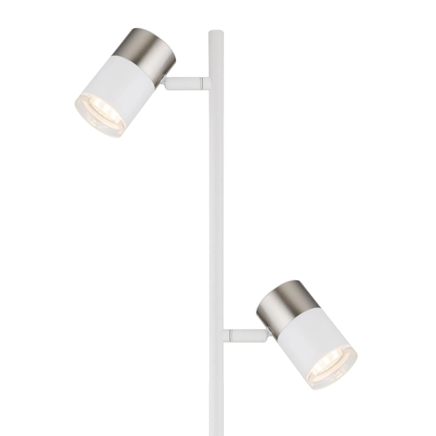 Globo - Podna lampa 2xGU10/5W/230V bijela/mat krom