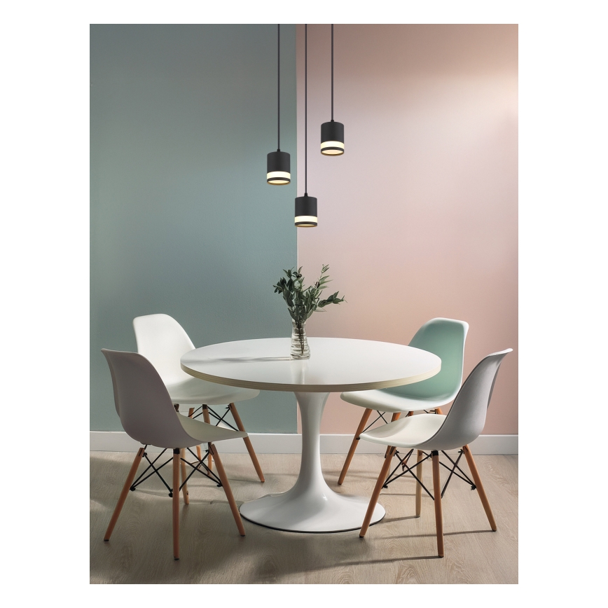 Globo - LED Luster na sajli 3xGX53/7W/230V 3000K crna