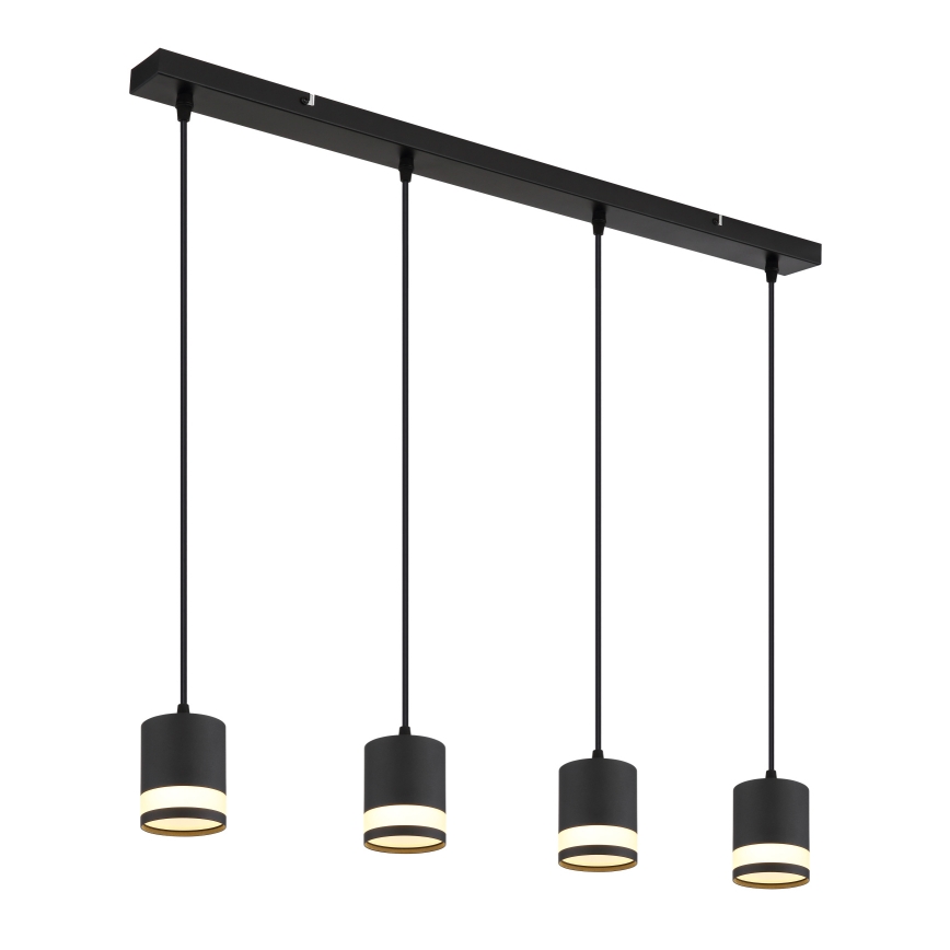 Globo - LED Luster na sajli 4xGX53/7W/230V 3000K crna