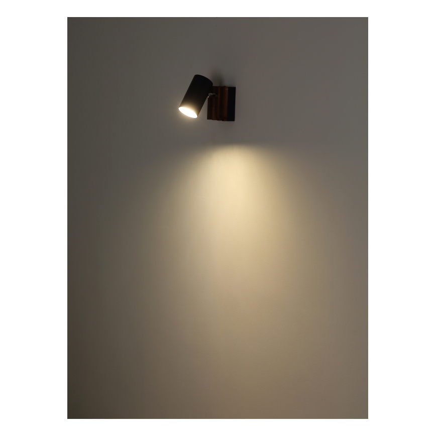 Globo - Zidna reflektorska svjetiljka 1xGU10/25W/230V crna