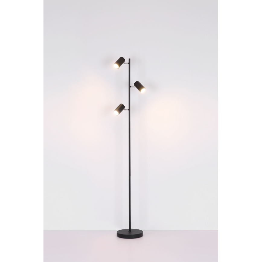 Globo - Podna lampa 3xGU10/5W/230V crna