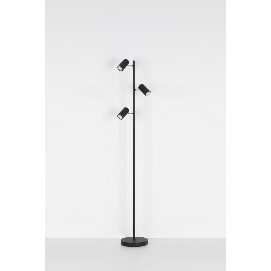 Globo - Podna lampa 3xGU10/5W/230V crna