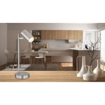 Globo - Stolna lampa 1xGU10/5W/230V mat krom