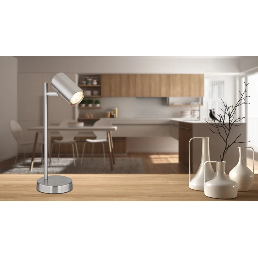 Globo - Stolna lampa 1xGU10/5W/230V mat krom
