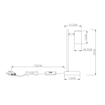 Globo - Stolna lampa 1xGU10/5W/230V crna