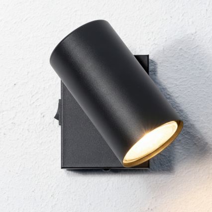 Globo - Zidna reflektorska svjetiljka 1xGU10/25W/230V crna