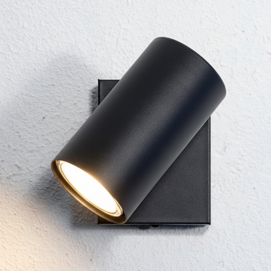 Globo - Zidna reflektorska svjetiljka 1xGU10/25W/230V crna