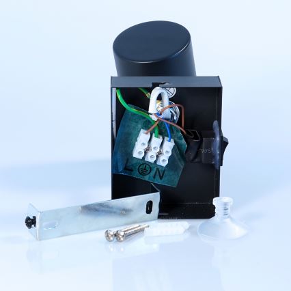 Globo - Zidna reflektorska svjetiljka 1xGU10/25W/230V crna