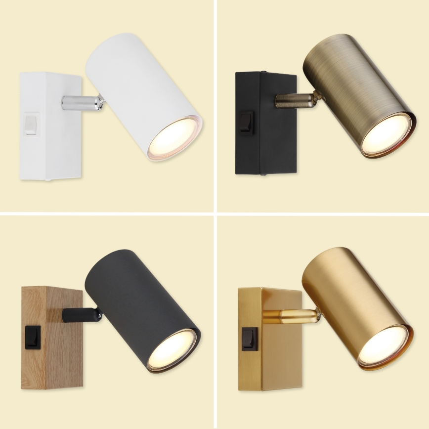 Globo - Zidna reflektorska svjetiljka 1xGU10/25W/230V crna