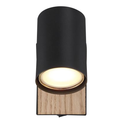 Globo - Zidna reflektorska svjetiljka 1xGU10/25W/230V crna/smeđa