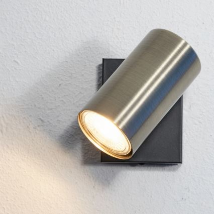 Globo - Zidna reflektorska svjetiljka 1xGU10/25W/230V crna/mesing