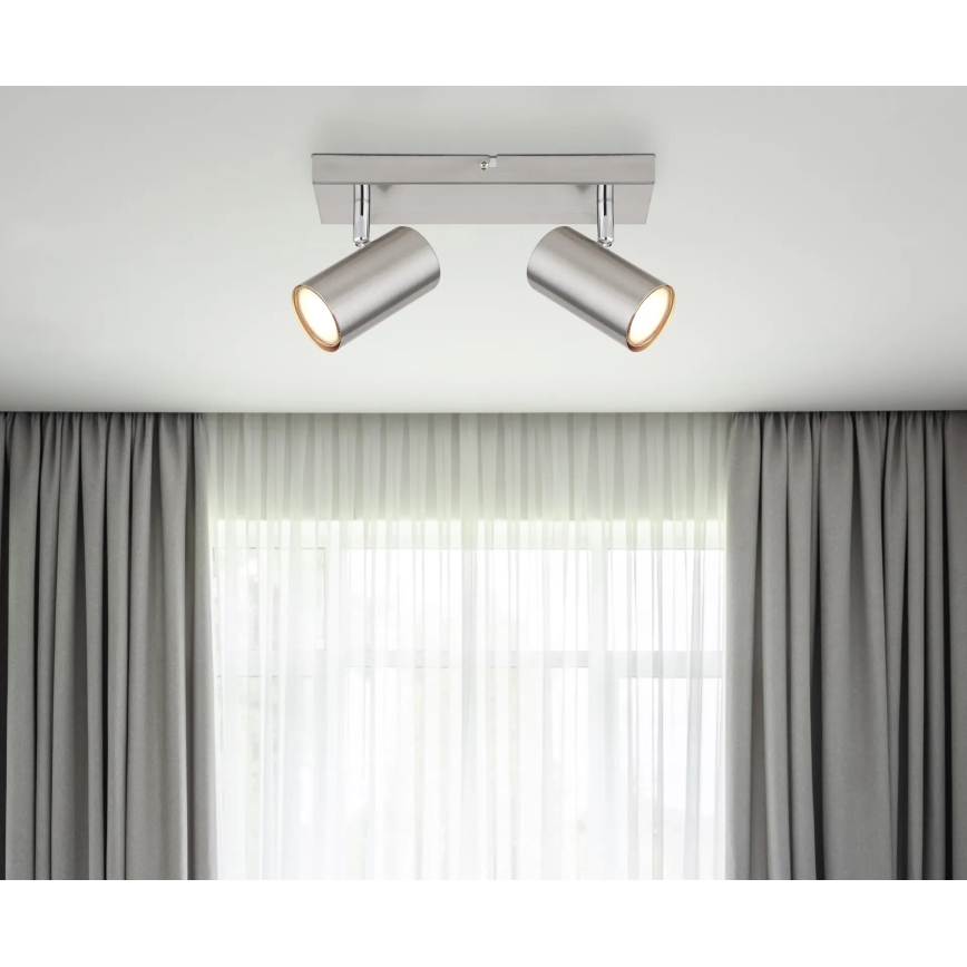 Globo - Reflektorska svjetiljka 2xGU10/25W/230V mat krom
