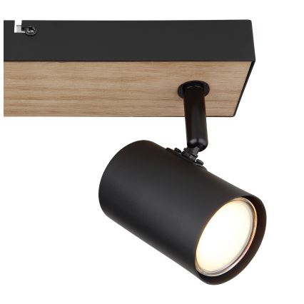 Globo - Reflektorska svjetiljka 2xGU10/35W/230V crna/smeđa