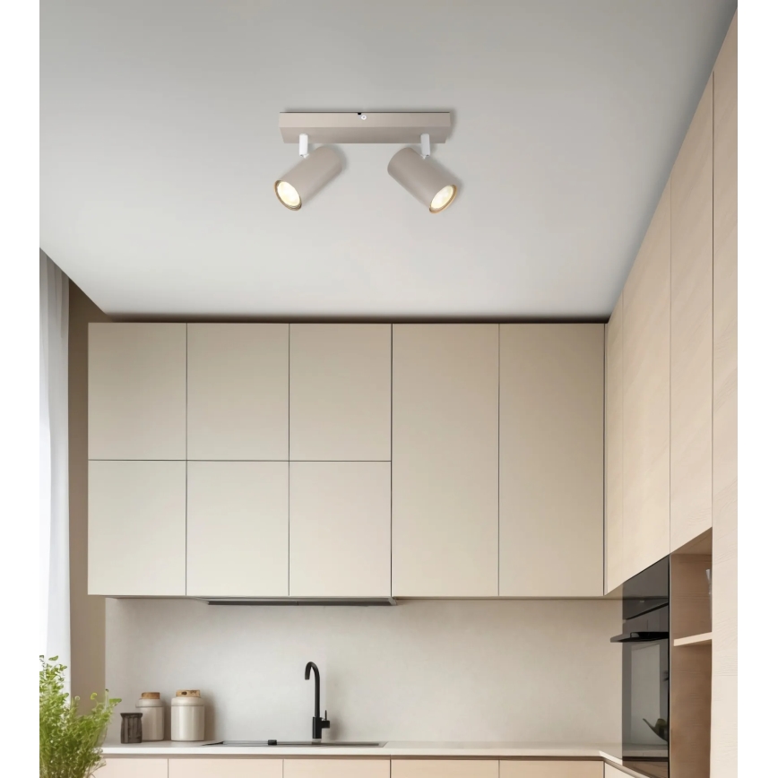 Globo - Spot svjetiljka 2xGU10/35W/230V bež