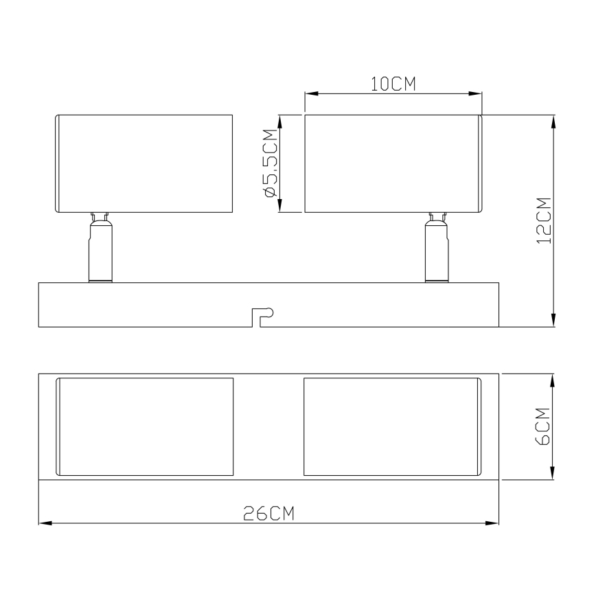 Globo - Ugradbena svjetiljka 2xGU10/35W/230V bijela