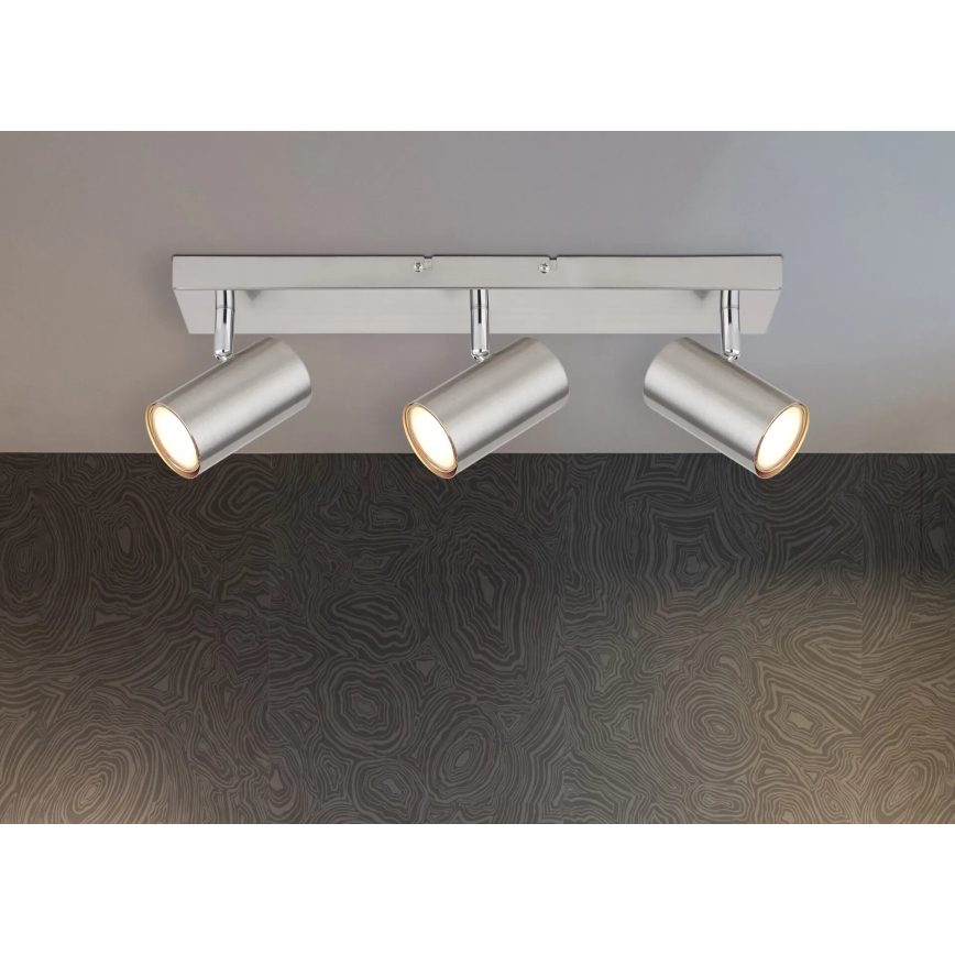 Globo - Reflektorska svjetiljka 3xGU10/25W/230V mat krom