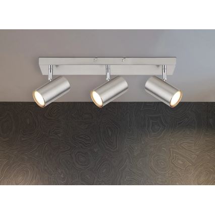 Globo - Stropna usmjeriva svjetiljka 3xGU10/35W/230V matni krom