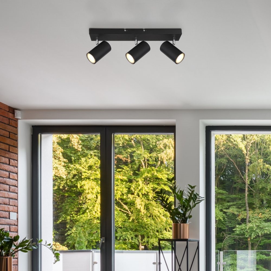 Globo - Ugradbena svjetiljka 3xGU10/35W/230V crna
