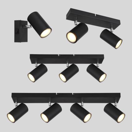 Globo - Ugradbena svjetiljka 3xGU10/35W/230V crna