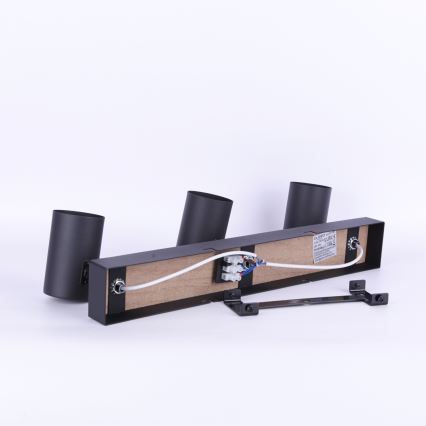 Globo - Reflektorska svjetiljka 3xGU10/35W/230V crna/smeđa