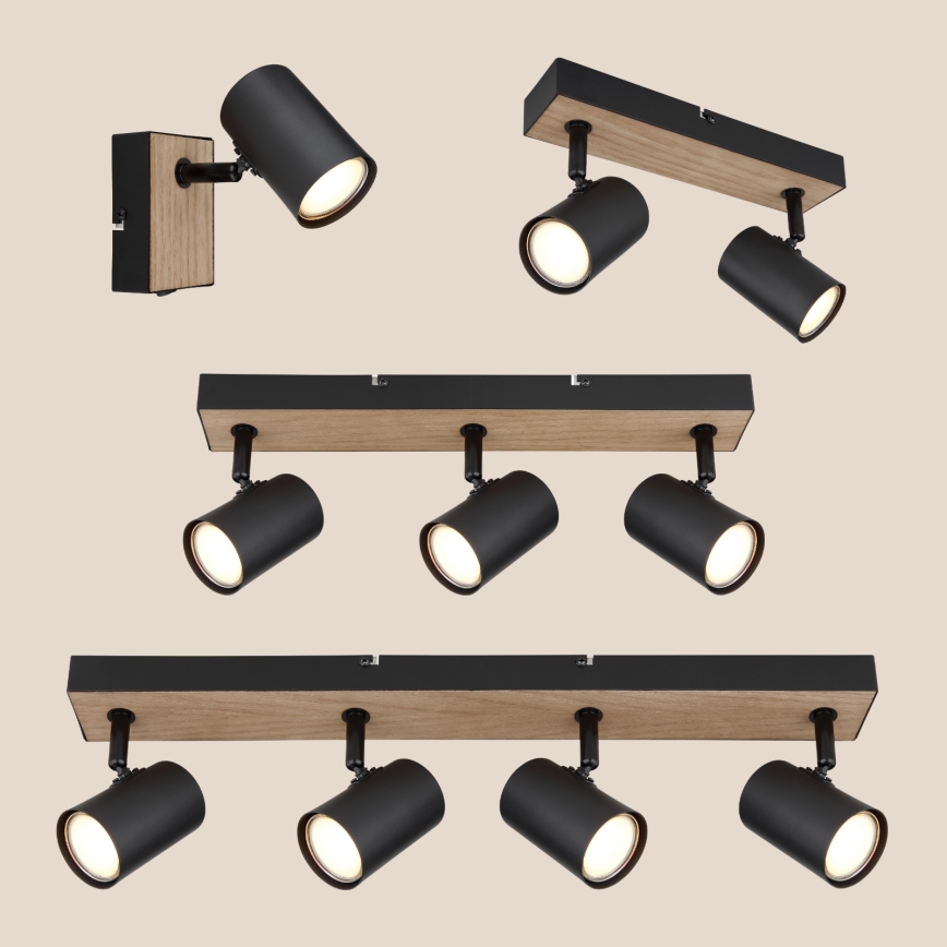 Globo - Reflektorska svjetiljka 3xGU10/35W/230V crna/smeđa