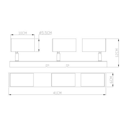 Globo - Reflektorska svjetiljka 3xGU10/25W/230V narančasta
