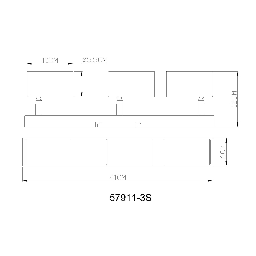 Globo - Reflektorska svjetiljka 3xGU10/25W/230V