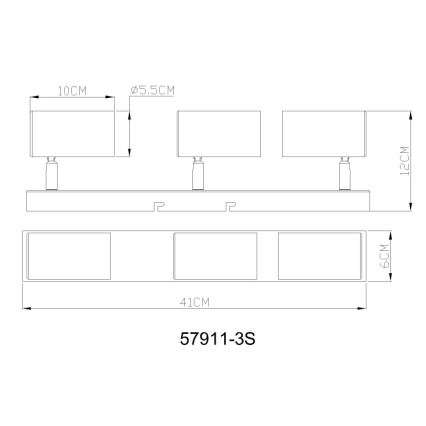 Globo - Reflektor 3xGU10/35W/230V