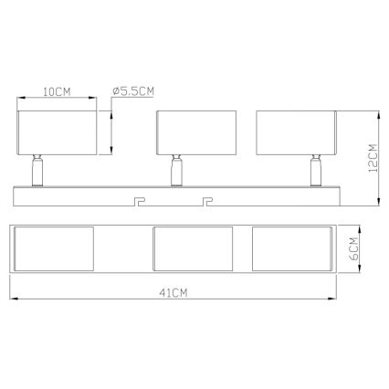 Globo - Reflektorska svjetiljka 3xGU10/35W/230V bijela